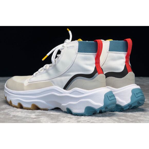 Sorel Kinetic Breakthru Venture Mid Waterproof White Moonstone Sneaker Womens 10 - Picture 14 of 16